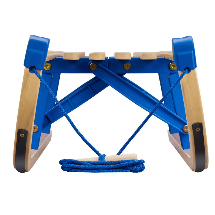 Luge en bois bleu 3